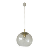 Lampe à suspension vintage en laiton et verre à bulles, lampe à suspension moderne du milieu du siècle