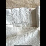 Antique linen sheet with CB or IB monogram