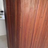 Authentic Baumann folding screen in curved wood - vintage sculptural model