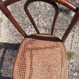 Chaise bistrot japy bois courbé & cannage ancienne