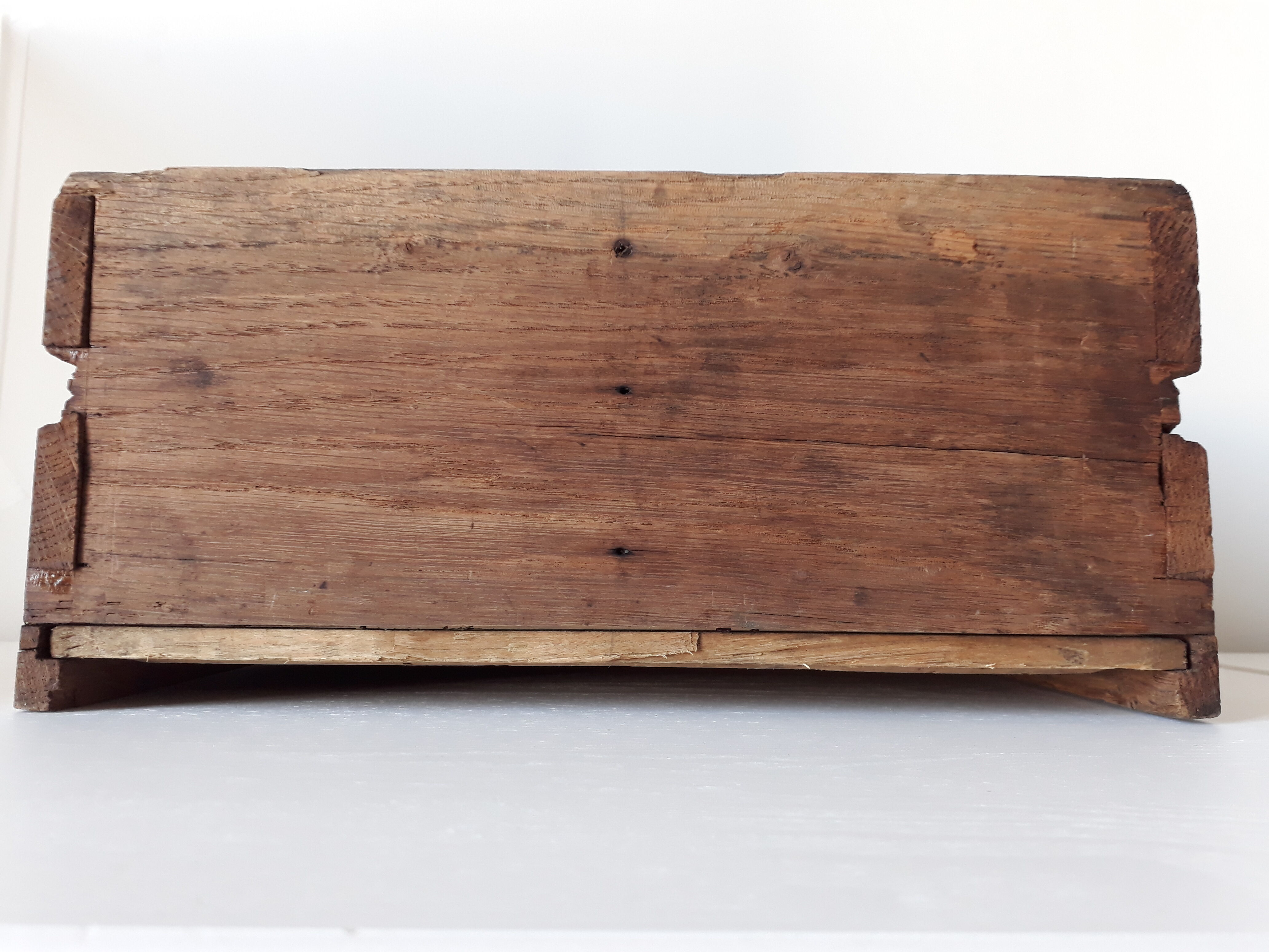 Old wooden workshop drawer