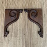 Decorative element, carved wooden wall brackets