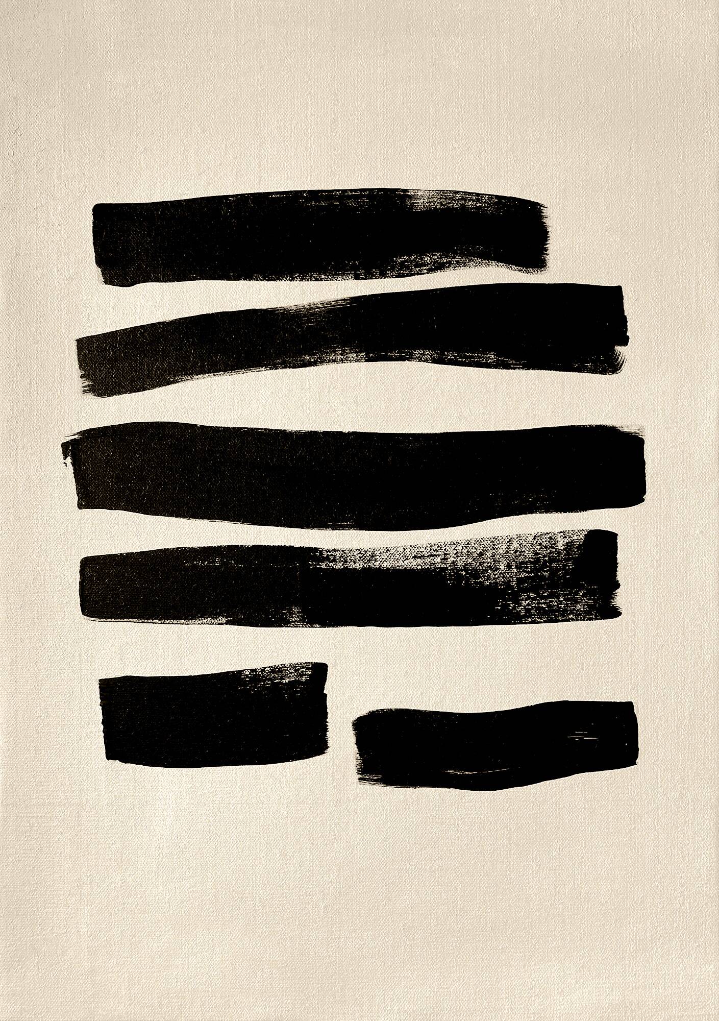 "Stripes" Abstract painting on canvas, 70x100 cm