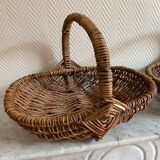 Set of two wooden baskets