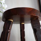 Stool feet tripod brutalist wood