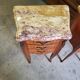 Pair of rosewood bedside tables with marble top n° 2