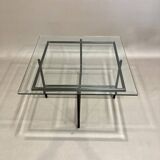 Glass and metal coffee table 1950