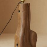 Sculptural lamp in solid wood circa 1960