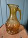 Amber glass carafe with geometric design – 1960s/70s