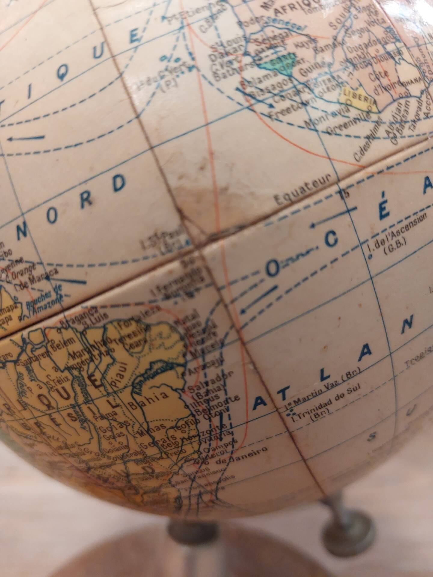 Terrestrial globe Girard 1950s/60s