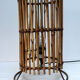 Lampe en osier et bambou années 1960