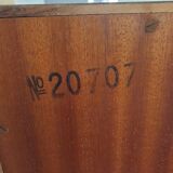 Numbered wooden sideboard design 1970