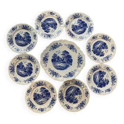 Set 8 assiettes dessert et plat « Romantic » Sarreguemines