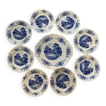 Set 8 assiettes dessert et plat « Romantic » Sarreguemines