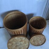Boxes in rattan 70s