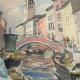 Watercolour of Venice, By Hourregue