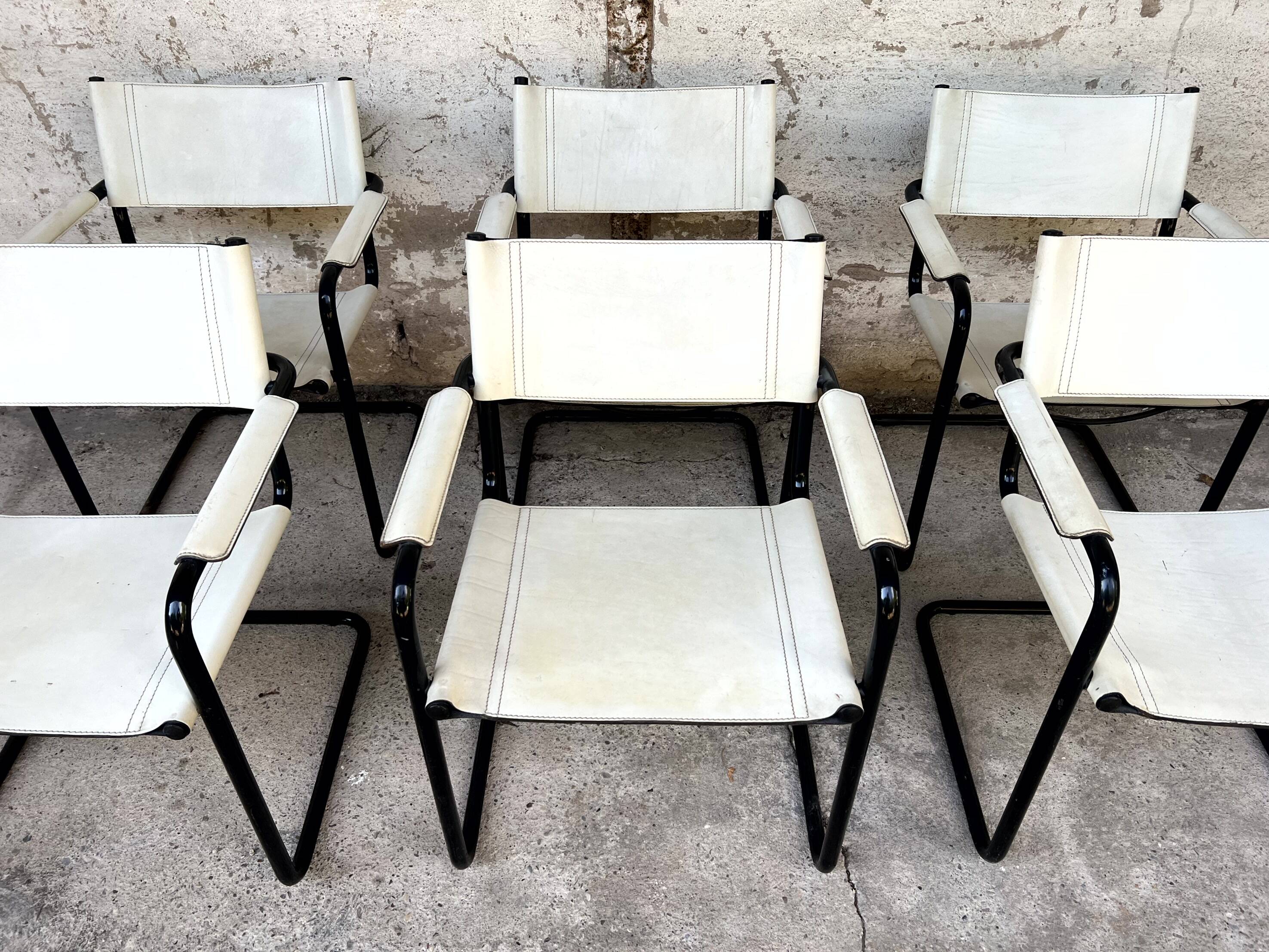 Set of 6 Mattego Grassi MG5 1970 vintage chairs
