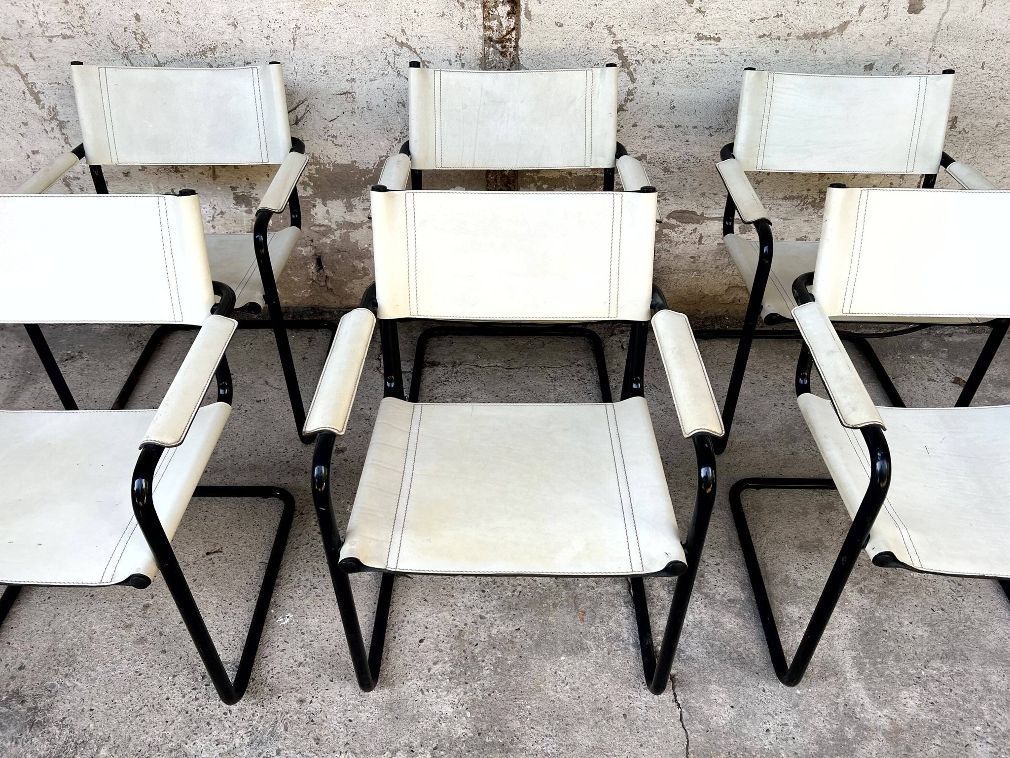 Serie de 6 chaises Mattego Grassi MG5 1970 vintage