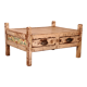 Old Burmese teak trade table original ecru patina