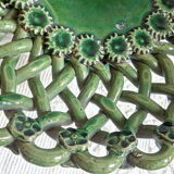 Pichon Uzès green ceramic empty-pocket braided cup