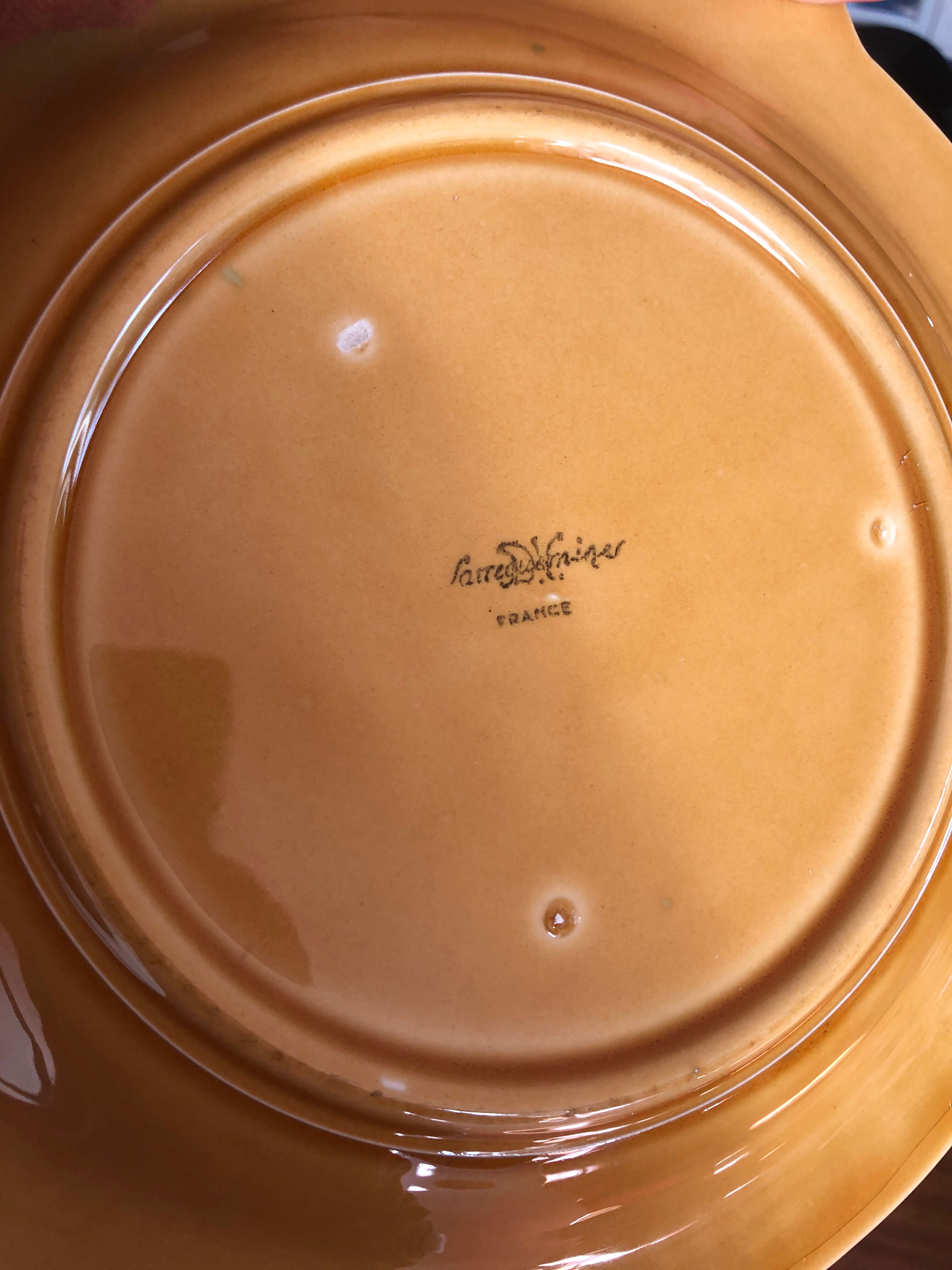 Fish service in Faïence - Sarreguemines