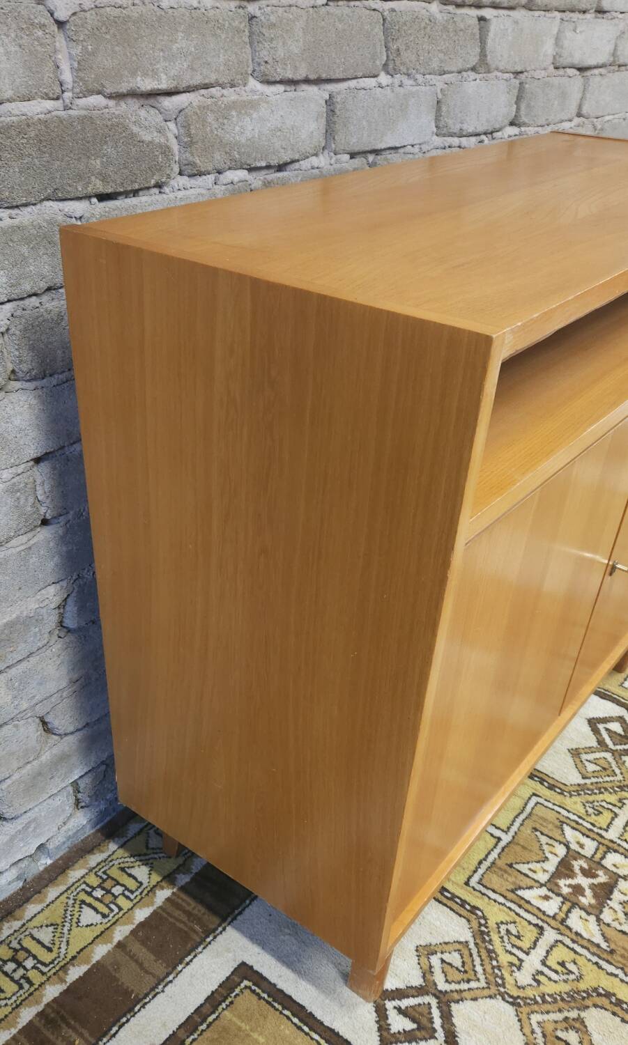 Small Scandinavian sideboard with compass legs, 1970s