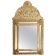 Medium vintage mirror with a decorative gold and blue metal frame, Italy, 1960s.