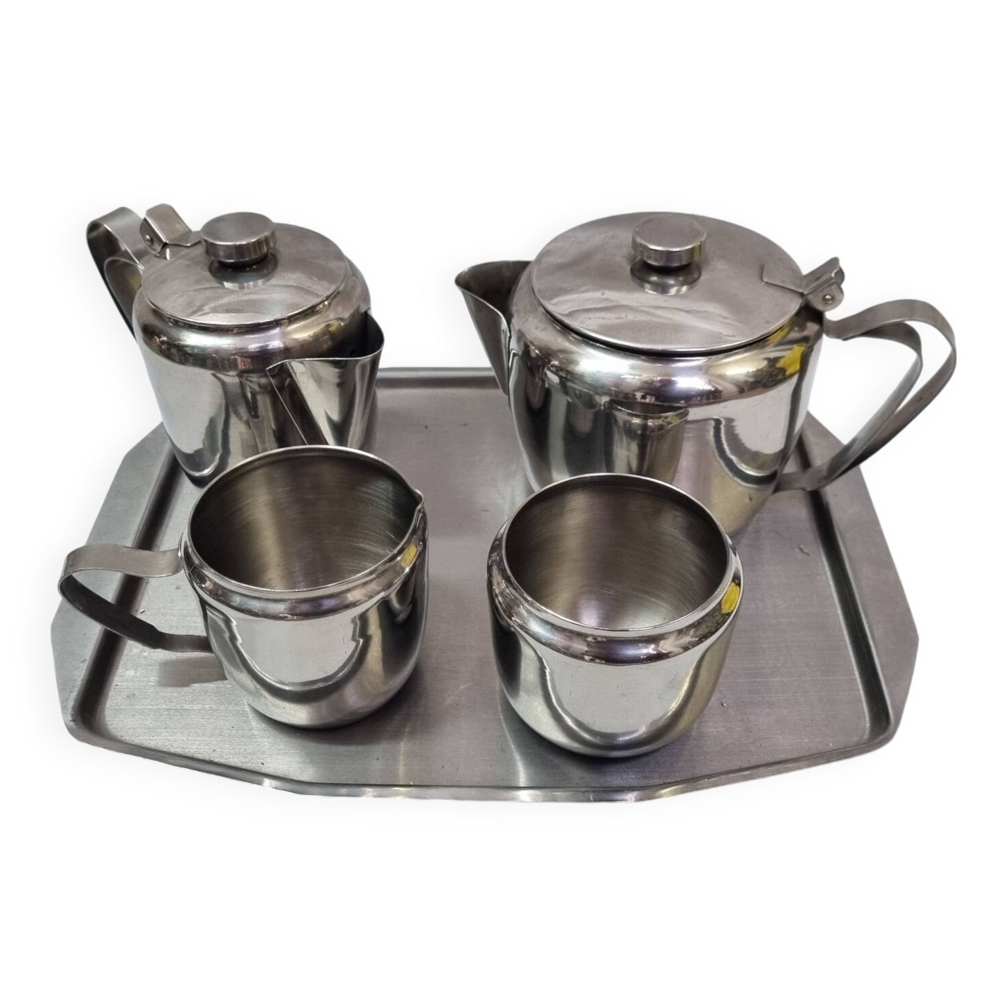 Stainless breakfast service, 1970