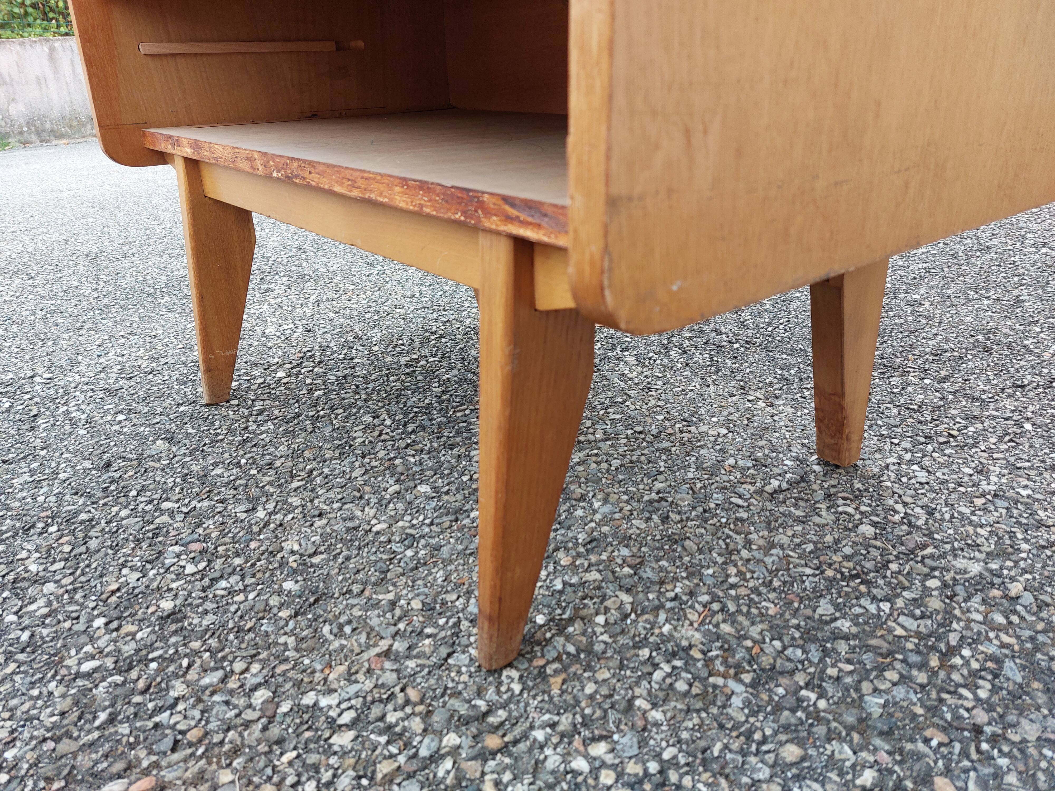 Secretary chest of drawers vintage light wood year 50 60