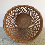 Vintage wicker waste paper basket