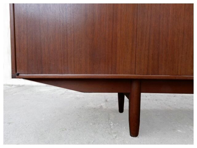 Enfilade vintage scandinave de 2,50 m en teck années 1960