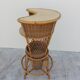 1950 vintage rattan cocktail bar