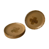 Ensemble de 5 assiettes Sarreguemines motif trèfle