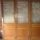 Separation of 3 engraved glass doors