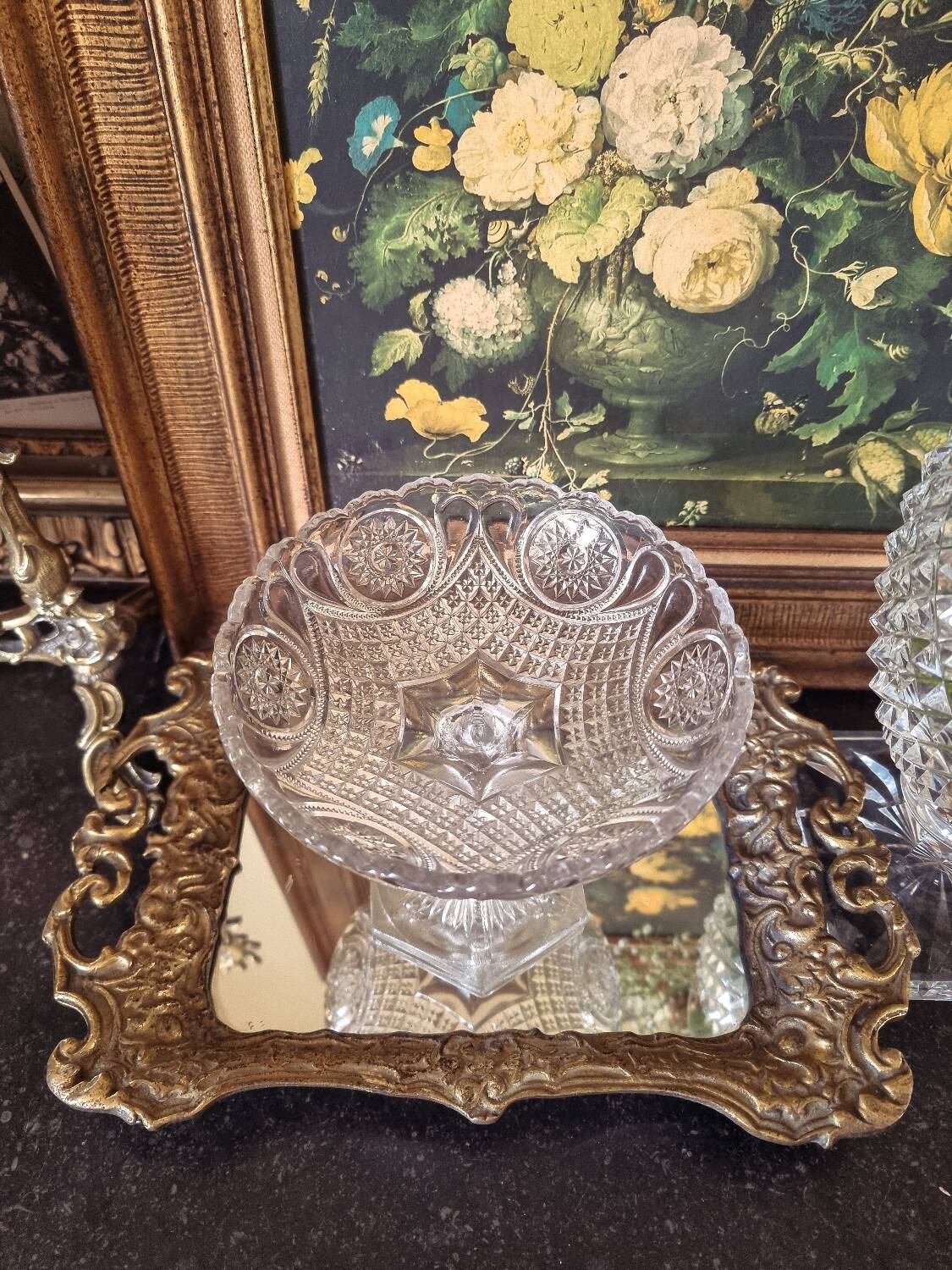Glass footed bowl