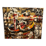 Mixed media technique in the style of Stefania Gagliardi.