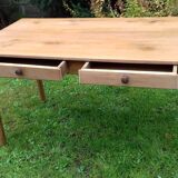 Old table in solid cherrywood 2 drawers