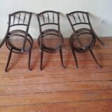 Old curved wooden bistro chairs