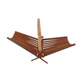 Folding fruit basket pan in bamboo and wood 70s