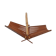 Folding fruit basket pan in bamboo and wood 70s