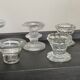 Series of 6 vintage candle holders 70s