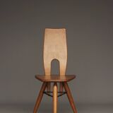 Italian Oak Side Chair, 1950s