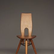 Italian oak accent chair, 1950s