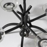 Cast Iron Brutalist Chandelier