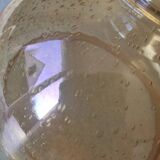 Globe de lampe en verre teinté jaune