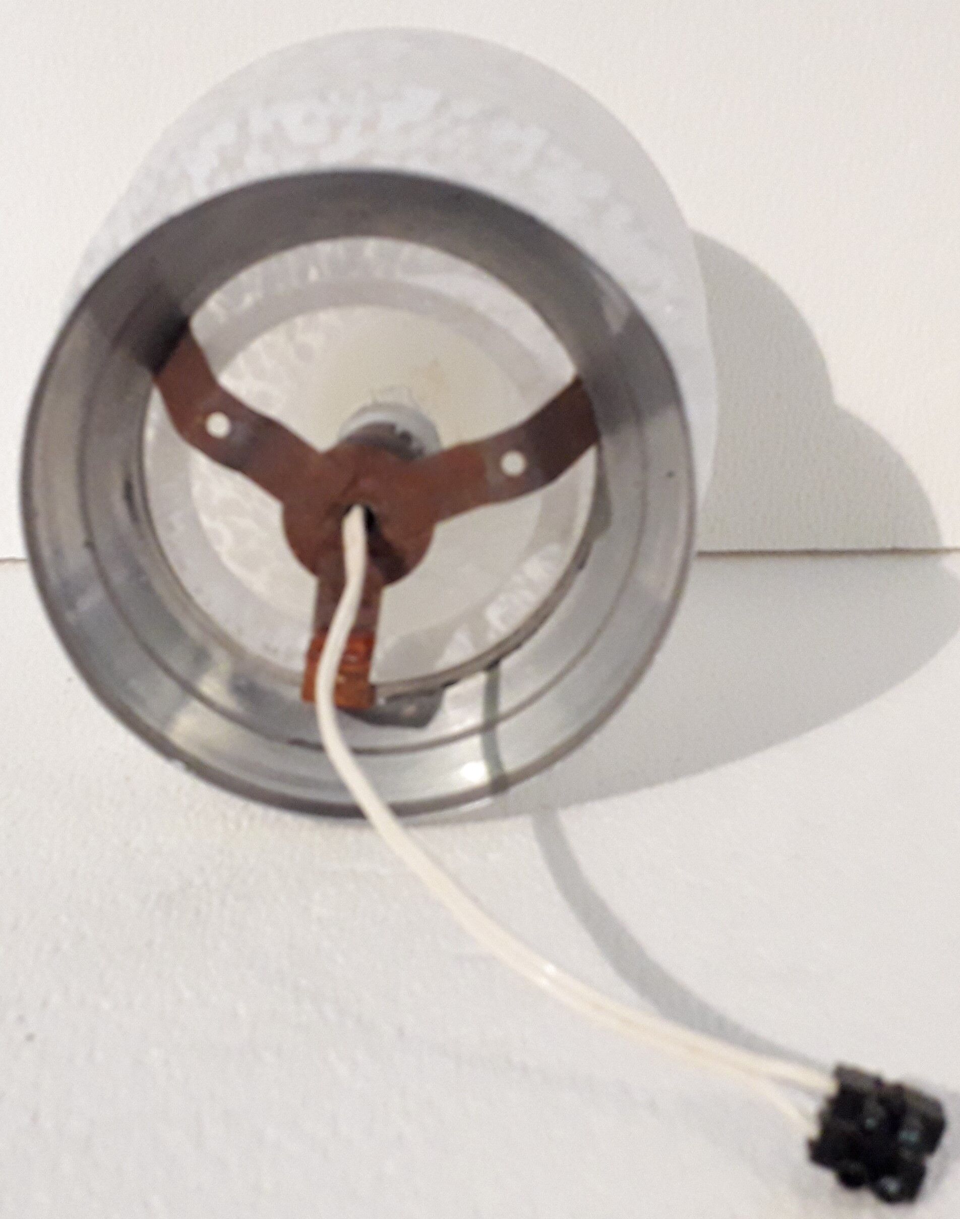 White clichy glass ceiling lamp