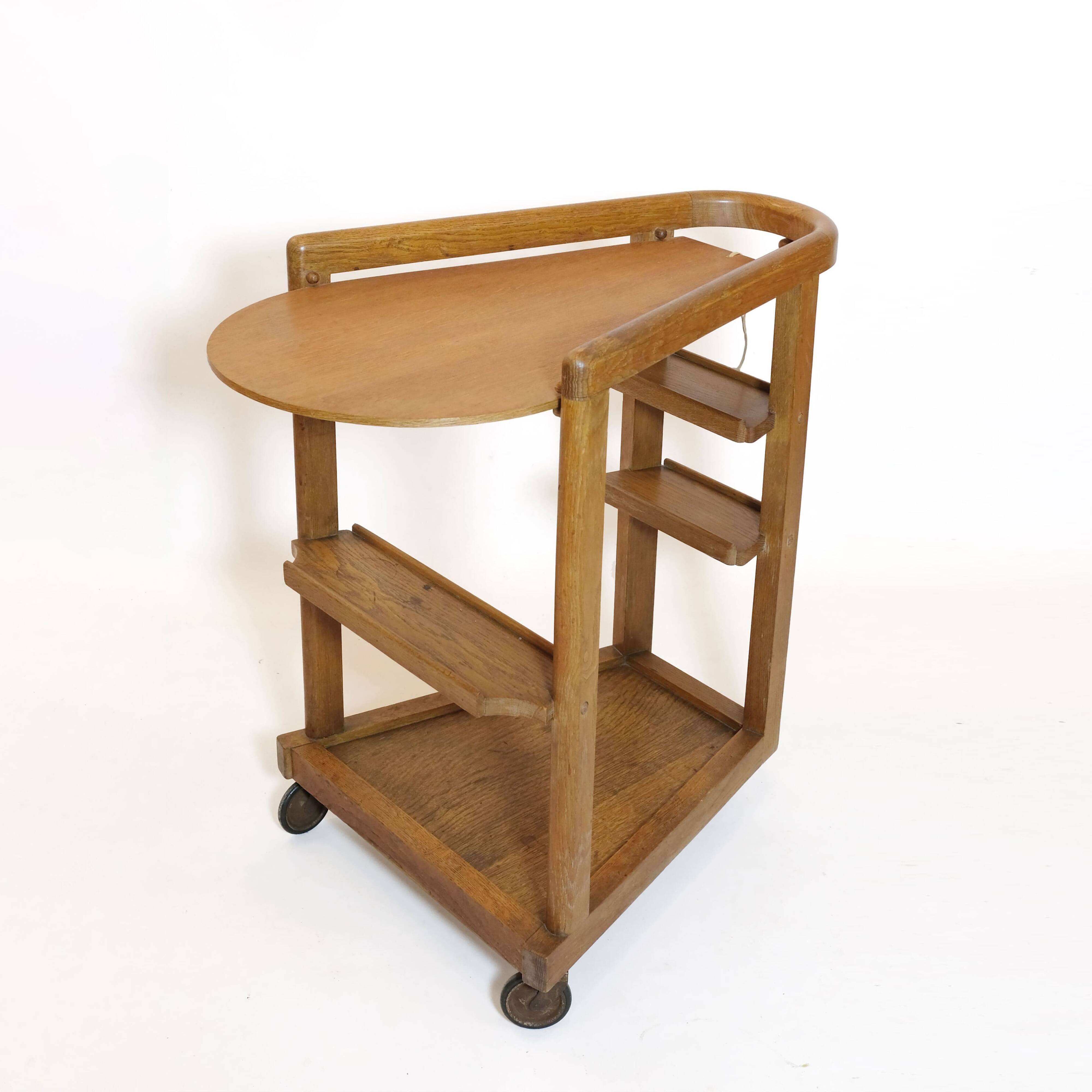 Guillerme et Chambron, serving trolley with removable tray, Votre Maison, 1960s.