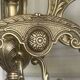 Freestanding brass coat rack