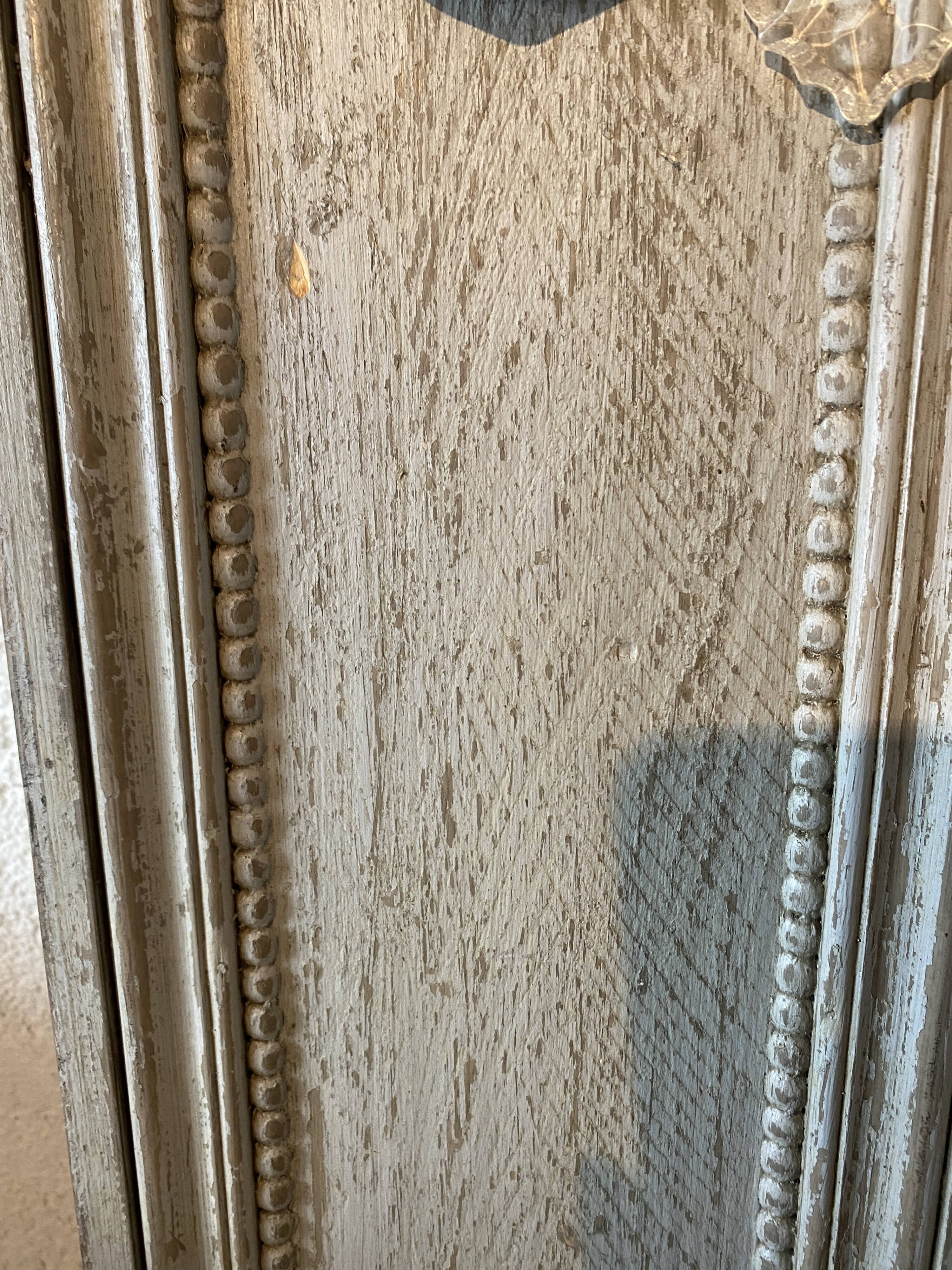 Wooden panel "Angelot" old ceruse gray