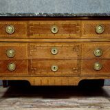 Commode époque Louis XVI en marquéterie époque XVIIIeme